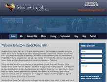 Tablet Screenshot of meadowbrookgamefarm.com
